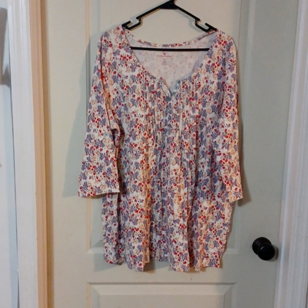 Woman Within flower print top